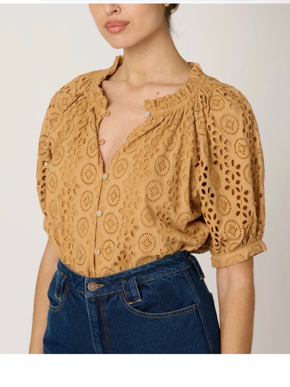 cleobella KATE BLOUSE | WHEAT